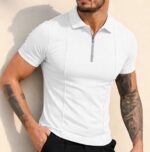 Man's Zipper Polo Shirt